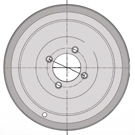 Jante basse creuse 6.75x14.5 4/0 85x130 25 - 40 km/h div - R000045