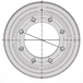 Jante basse creuse 8.25x19.5 8/0 221x275 25 - 40 km/h div - R000090