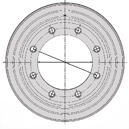 Jante basse creuse 11.75x22.5 8/0 221x275 25 - 40 km/h div - R000105