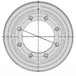 Jante basse creuse 12.00x24 8n110 152.4x203.2 e16 15.7 galva pv - R000129