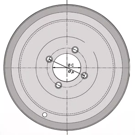 Jante basse creuse 5.00x12 4/0 85x130 25 - 40 km/h div - S000139