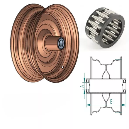 Jante basse creuse 2.25x4 rr 25l75 3002p2 25 - 40 km/h div - S000721