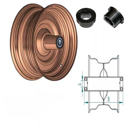 Jante basse creuse 4.50x6 bn 20l75 9006p2 25 - 40 km/h div - S000731