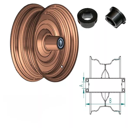 Jante basse creuse 2.50x8 bn 25l100 3002p2 25 - 40 km/h div - S000745