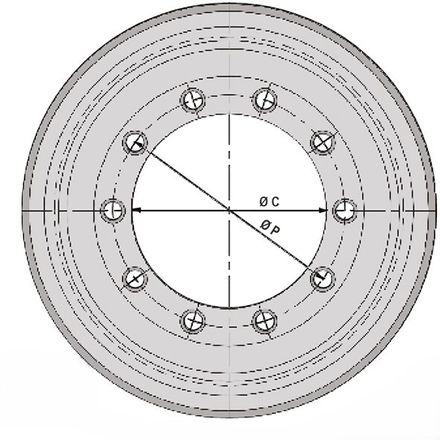 Jante basse creuse 15.00x38 10/0 281x335 b3 diam.15.7 6/14 9006p2 - S012115