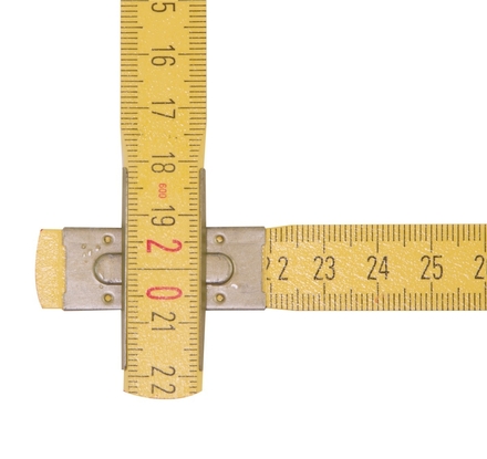Mètre pliant en bois STABILA type 607, 2 m, jaune, graduations métriques, certifié PEFC - 01104