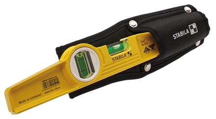 Niveau à bulle STABILA Type 81 SM Torpedo, 25 cm, avec système d’aimants aux terres rares et pochette ceinture - 02511