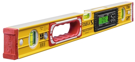 Niveau à bulle électronique STABILA TECH 196 electronic IP 65, 61 cm, avec 2 affichages numériques et housse de transport - 17670