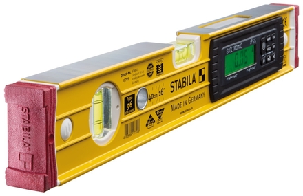 Niveau à bulle électronique STABILA TECH 196 electronic IP 65, 40 cm, avec 2 affichages numériques et housse de transport - 17705
