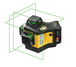 Laser multiligne STABILA LAX 600 G - Ligne verte - système 12 V - Avec batterie, et chargeur - 19797