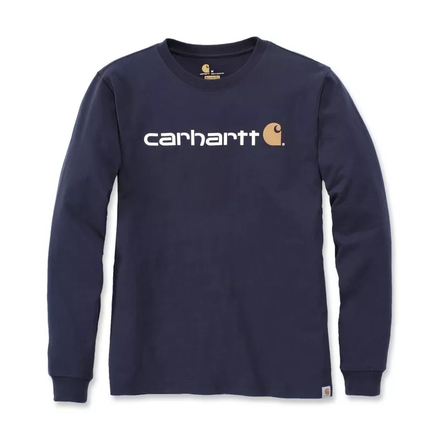 T-shirt Core Logo Manches Longues Bleu - 412 - CARHARTT - 104107