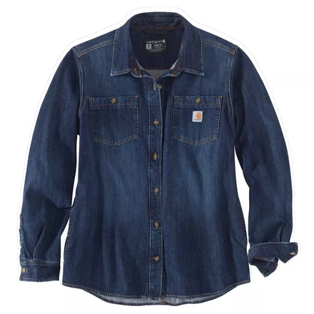 CHEMISE À MANCHES LONGUES EN DENIM DE POIDS MOYEN POUR FEMME - Brun - H85 - CARHARTT - 105492