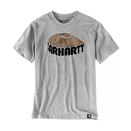 T-shirt Manches Courtes Camo C Graphic Gris HGY - CARHARTT - 106155