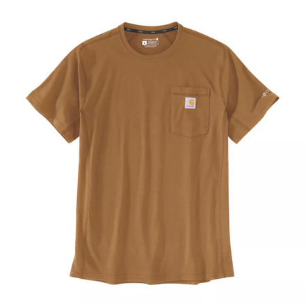 T-shirt Force Pocket Manches Courtes Marron BRN - CARHARTT - 106652