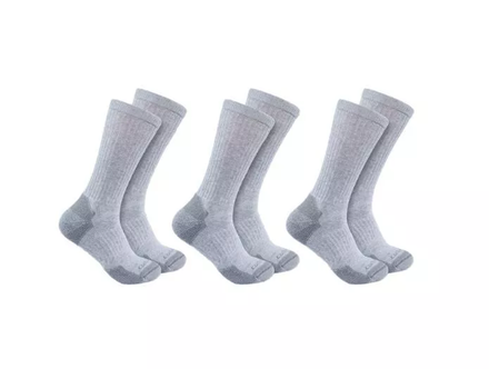 Chaussettes hautes COTTON BLEND CREW (3PAIRES) Gris - CARHARTT - SC6203M