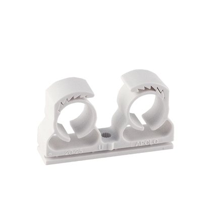 50 attache clip multi-diamètre pour tube - double - 58mm - SCELL-IT - ABMD1418