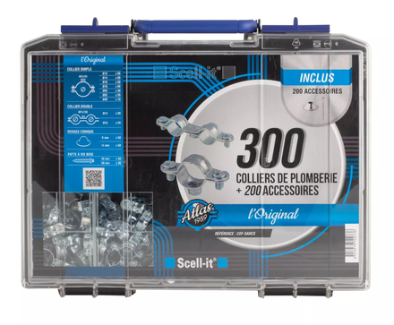 Coffret de 300 colliers de plomberie standards - SCELL-IT - COF-SANCS