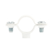 100 colliers de plomberie simples blancs - Ø16 - SCELL-IT - COLBL16