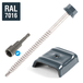 Kit fixation bac acier GRIS RAL7016 sur bois - 100 vis + cavaliers - SCELL-IT - K1COUV100-7016