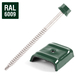 Kit fixation bac acier VERT RAL6009 sur bois - 25 vis + cavaliers types E - SCELL-IT - K1COUV25-6009