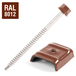Kit fixation bac acier ROUGE RAL8012 sur bois - 25 vis + cavaliers types E - SCELL-IT - K1COUV25-8012