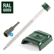 Kit fixation bac acier VERT RAL6009 sur bois - 25 vis + cavaliers types E - SCELL-IT - K1COUV50-6009