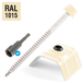 Kit fixation bac acier BEIGE RAL1015 sur bois - 100 vis + cavaliers - SCELL-IT - K2COUV100-1015