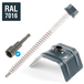Kit fixation bac acier GRIS RAL7016 sur bois - 100 vis + cavaliers - SCELL-IT - K2COUV100-7016