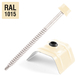 Kit fixation bac acier BEIGE RAL1015 sur bois - 25 vis + cavaliers types C - SCELL-IT - K2COUV25-1015