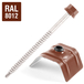 Kit fixation bac acier ROUGE RAL8012 sur bois - 25 vis + cavaliers types C - SCELL-IT - K2COUV25-8012