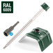 Kit fixation bac acier VERT RAL6009 sur bois - 25 vis + cavaliers types C - SCELL-IT - K2COUV50-6009