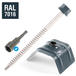 Kit fixation bac acier GRIS RAL7016 sur bois - 25 vis + cavaliers types C - SCELL-IT - K2COUV50-7016