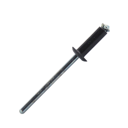 250 rivets éclatés à aluminium/acier à tête plate à RAL9005 à Ø4x20mm - SCELL-IT - PBD4020