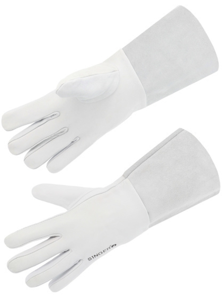 Gant tout fleur d'agneau Manchette croûte bovin de 14 cm - SINGER - AGN106