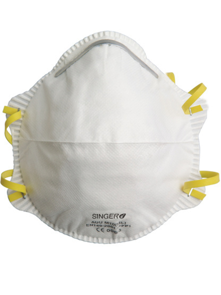 Demi-masque classique FFP1 NR D - Lot de 20 - SINGER - AUUM10SL