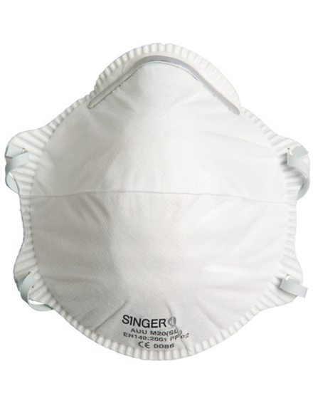Demi-masque classique FFP2 NR D - Lot de 20 - SINGER - AUUM20SL