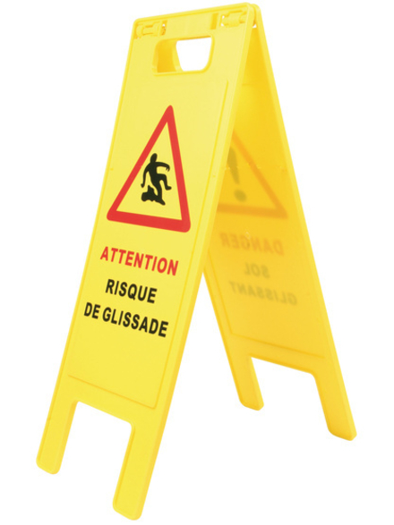 Balise pliable Danger sol glissant/Risque de glissade - SINGER - BALPL1
