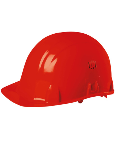 Casque de chantier en polyéthylène rouge - SINGER - CASROUGE