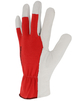Gants Paume fleur de chèvre Dos interlock rouge - SINGER - CHV56IR