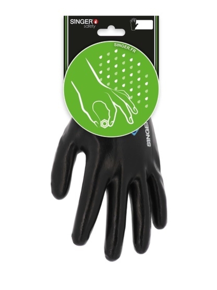 Gant nitrile tout enduit Support polyester- SINGER - CNYM157NB