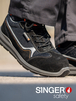 Chaussures basses cuir croûte velours S1PL FO SR - SINGER - GENES