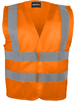Gilet haute-visibilité 100% polyesterFermeture auto-agrippante 4 bandes - SINGER - GIL4BO