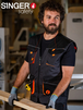 Gilet de travail Polyester/coton 245 g/m2 - SINGER - GOIA