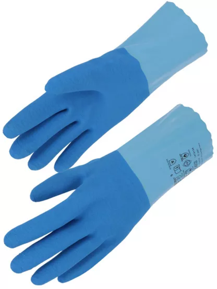 Gant latex bleu avec support coton cousu - SINGER - LAT3130