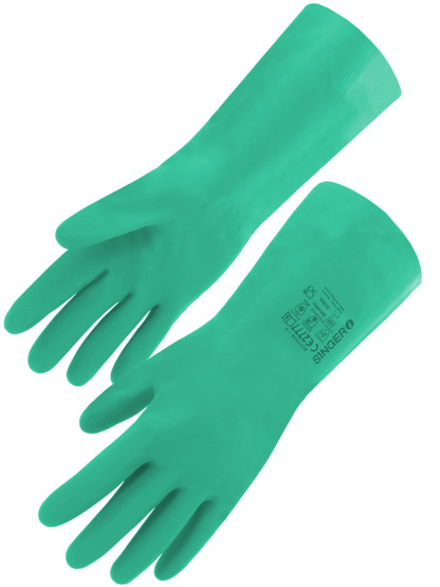 Gant nitrile sans support Long 330 mmEpaisseur 038 mm Type A: AJKLMNOPT - SINGER - NIT1538