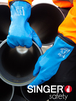 Gant nitrile tout enduit 300 mm Doublure polaire isolante - SINGER - NITPOL30