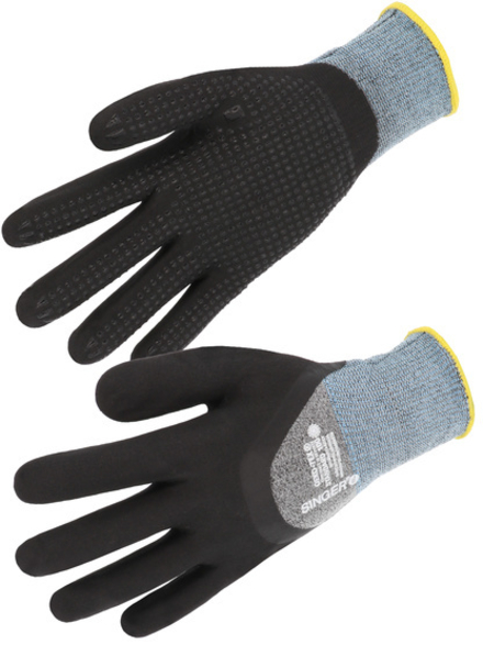 Gant nitrile mousse enduit 3/4 Picots- SINGER - NYMFIT01