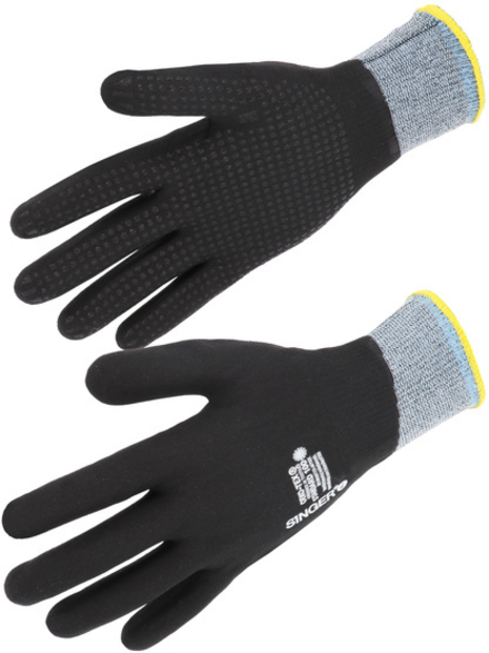 Gant nitrile mousse tout enduit Picots - SINGER - NYMFIT02
