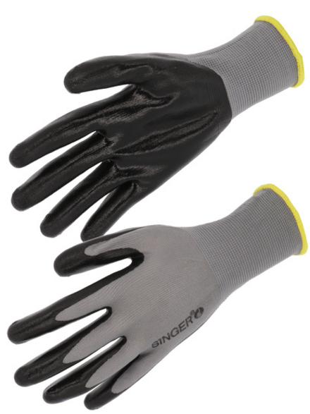 Gant nitrile lisseSupport polyester- SINGER - PER13NIB