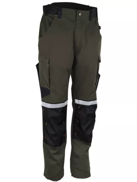 Pantalon de travail ripstop Coton/polyester/élasthanne Bronze/noir - SINGER - PETRA